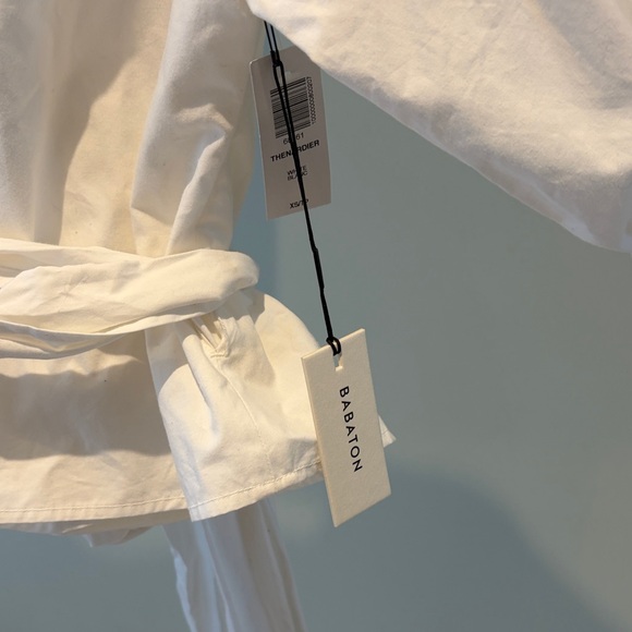 Babaton The Nardier White Wrap Short Sleeve Blouse - Picture 4 of 4